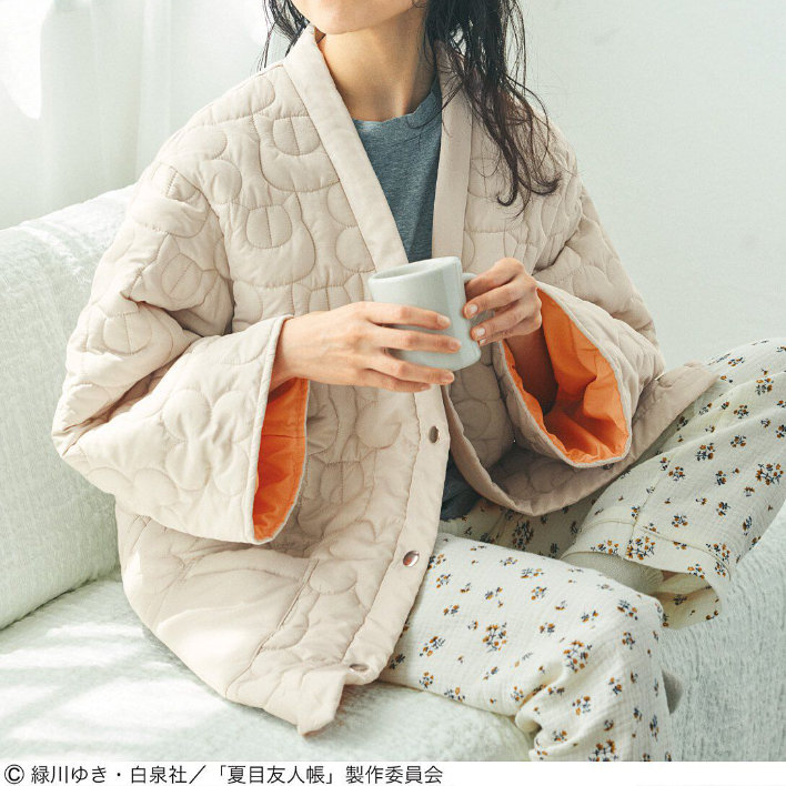 夏目友人帳×猫部　ニャンコ先生のふかふかキルティングはんてん