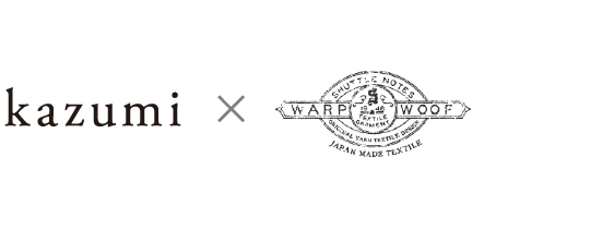 kazumi × SHUTTLE NOTES WARP WOOF 1948 TEXTILE GARMENT ORIGINAL YARN TEXTILE DESIGN JAPAN MADE TEXTILE