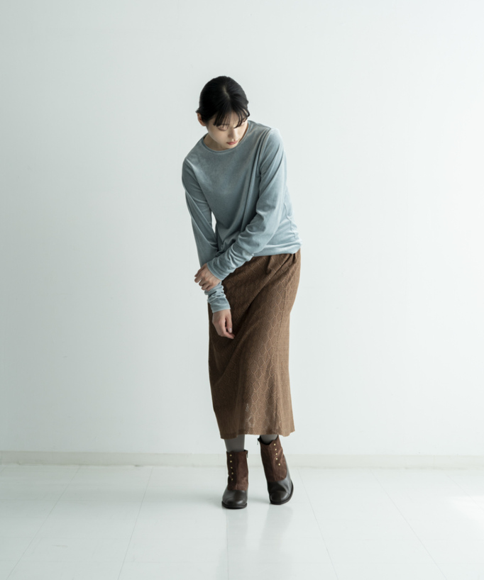 
職人本革のボタンアップブーツ〈マロンブラウン〉

