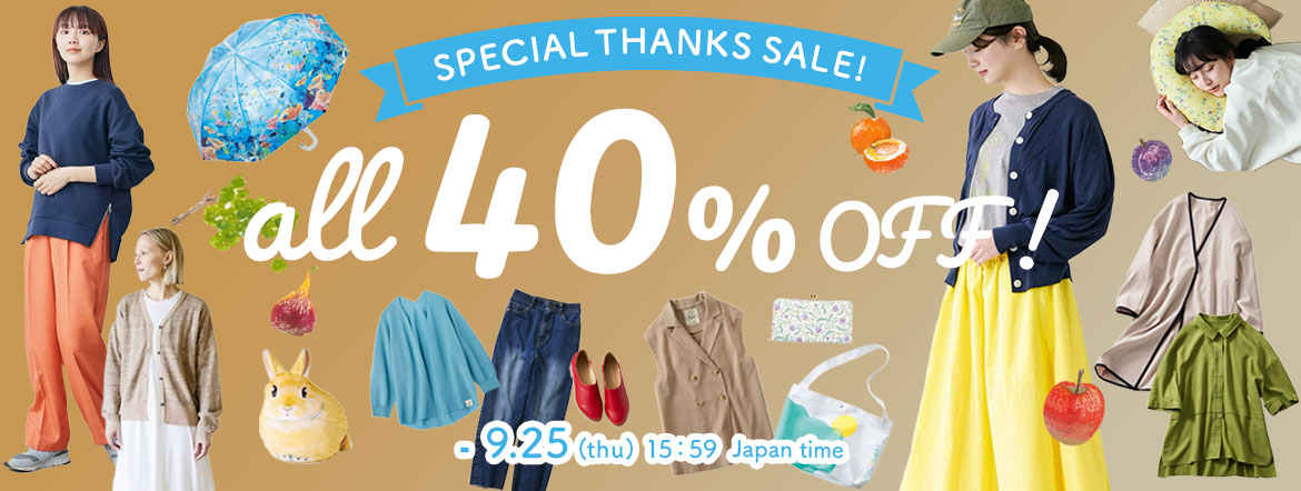 ALL40％OFF sale