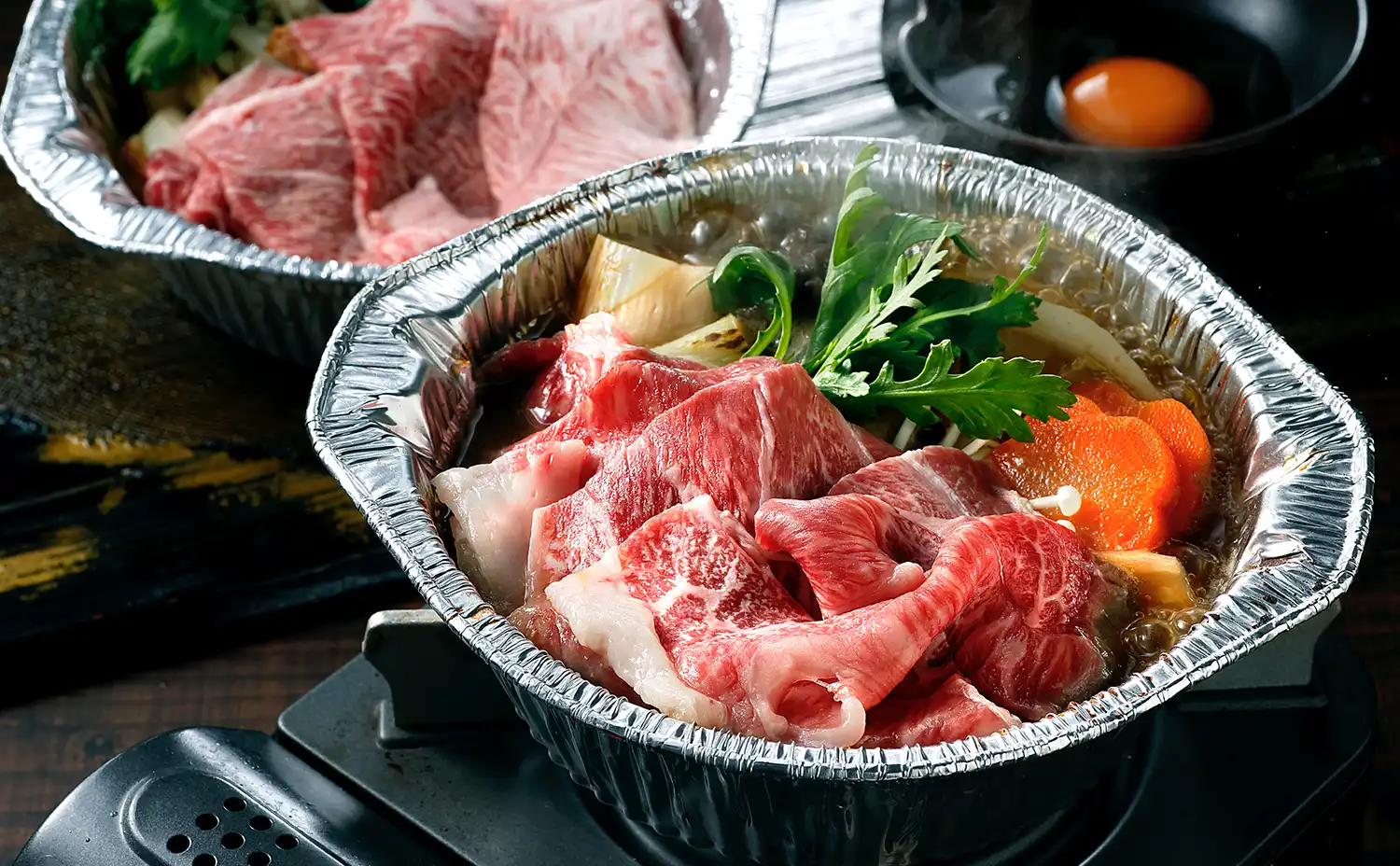 米沢牛すき焼鍋４個セッ