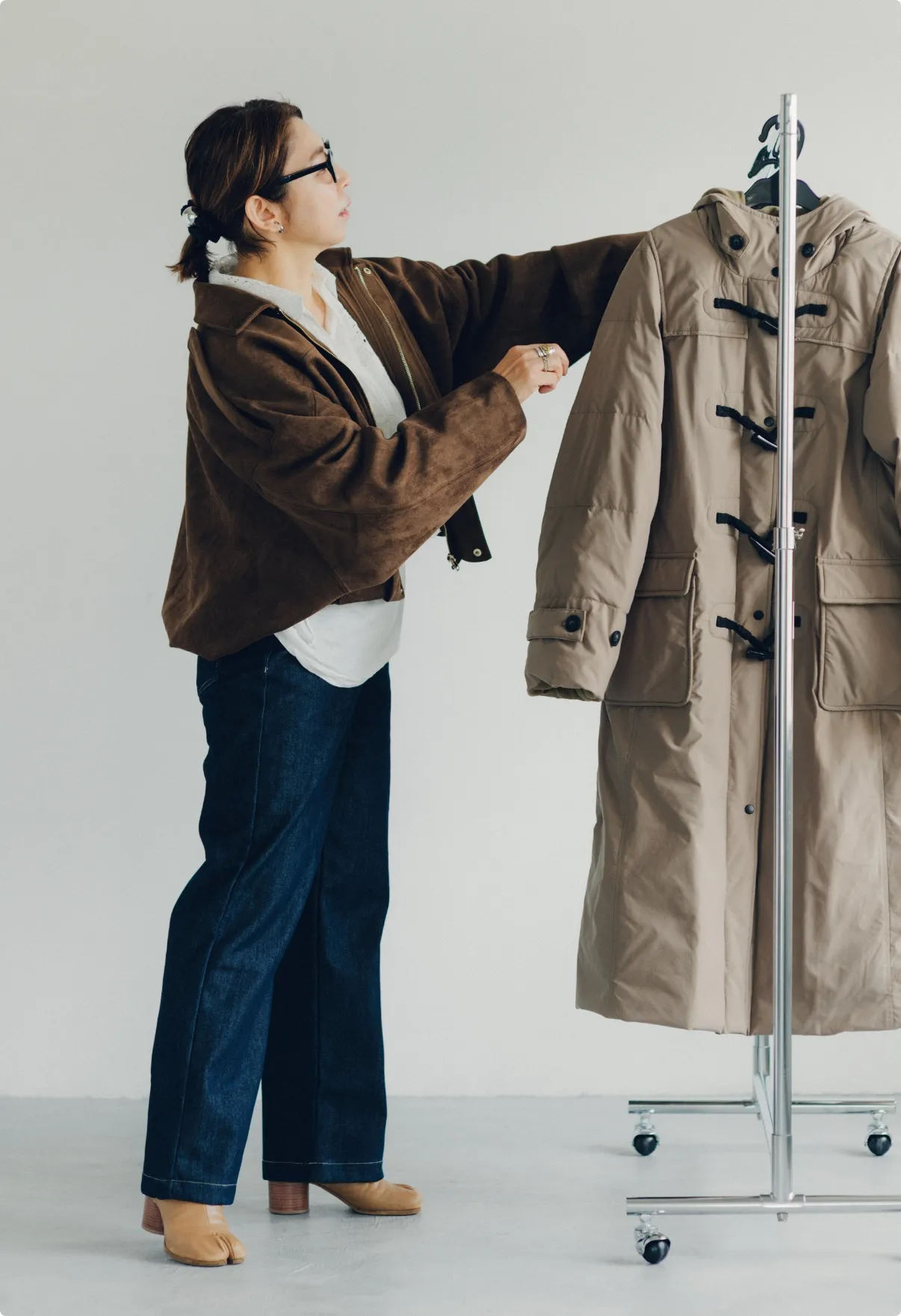 ゆったり裏ボアワイドパンツ