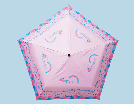 シモジマコラボ　軽量晴雨兼用折りたたみ傘〈シモジマトレイン〉