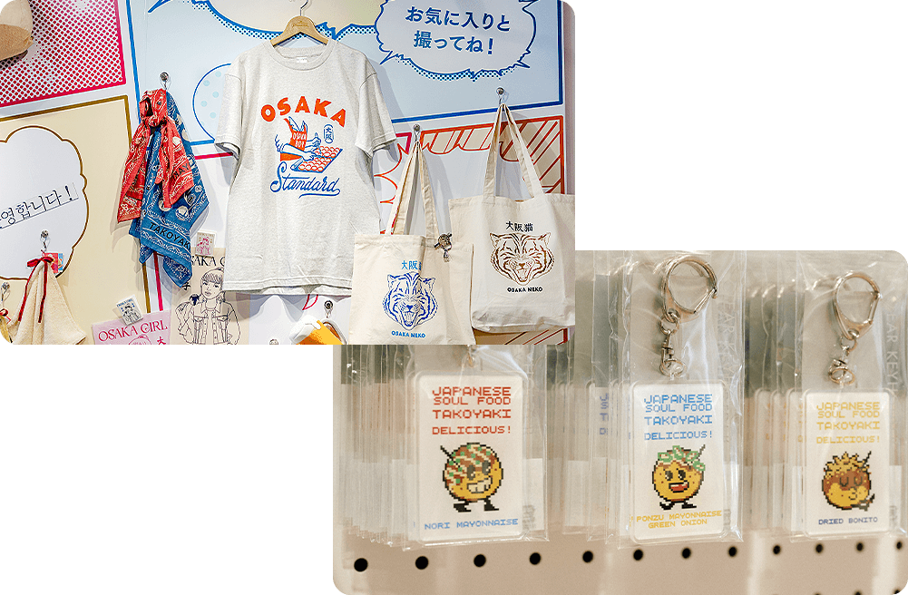 「Tシャツ」「トートバッグ」「タオルハンカチ」