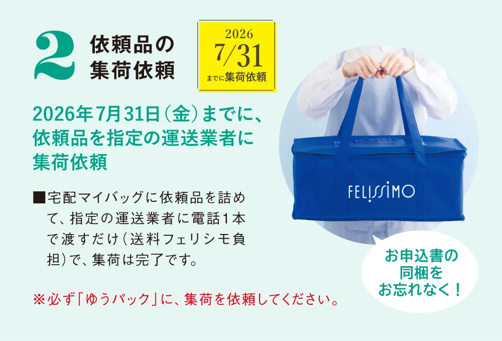 2　依頼品の集荷依頼