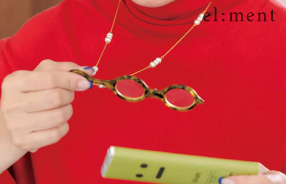 いっしょ買い：大人の女史会ルーペ付きネックレス