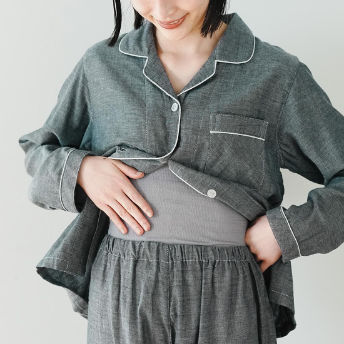 クーフゥ　アウターにひびきにくく刺激が少ない肌当たり 表綿・裏シルクの接結ボディーウォ―マーの会