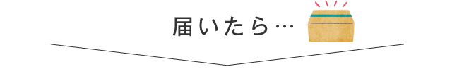 届いたら…