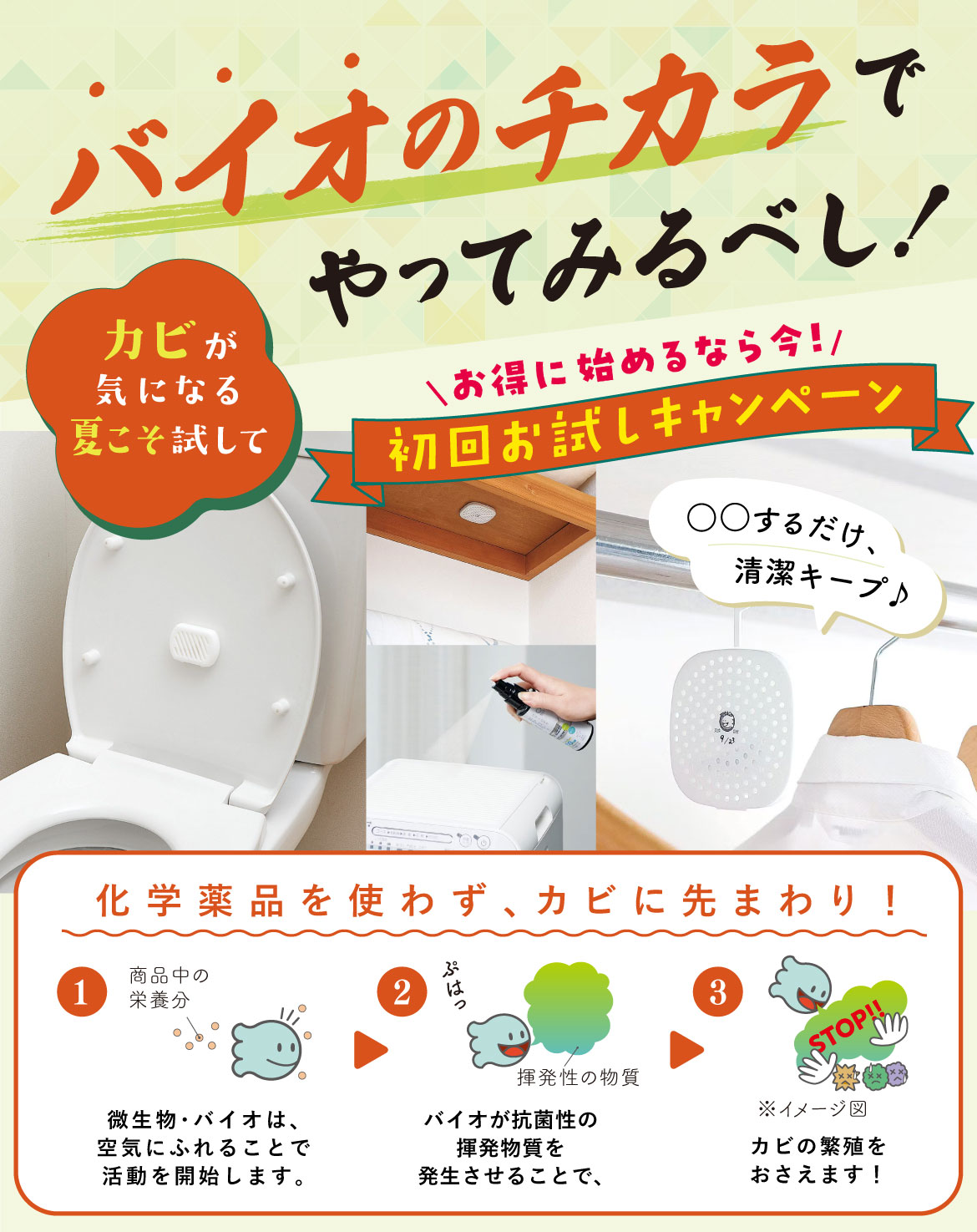 バイオできれいに！
