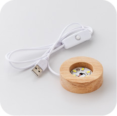 お気に入りをライトアップしてくれる木製LEDスタンド〈小〉