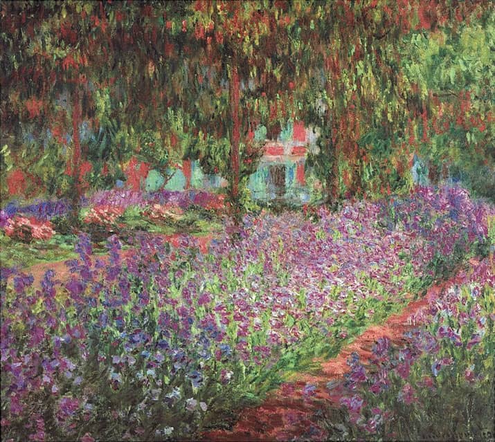 《ジヴェルニーのモネの庭、アイリス》 1900年 オルセー美術館蔵
