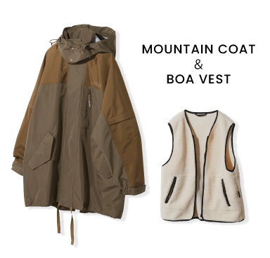 MOUNTAIN COAT ＆ BOA VEST