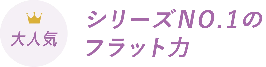 大人気 シリーズNO.1のフラット力
