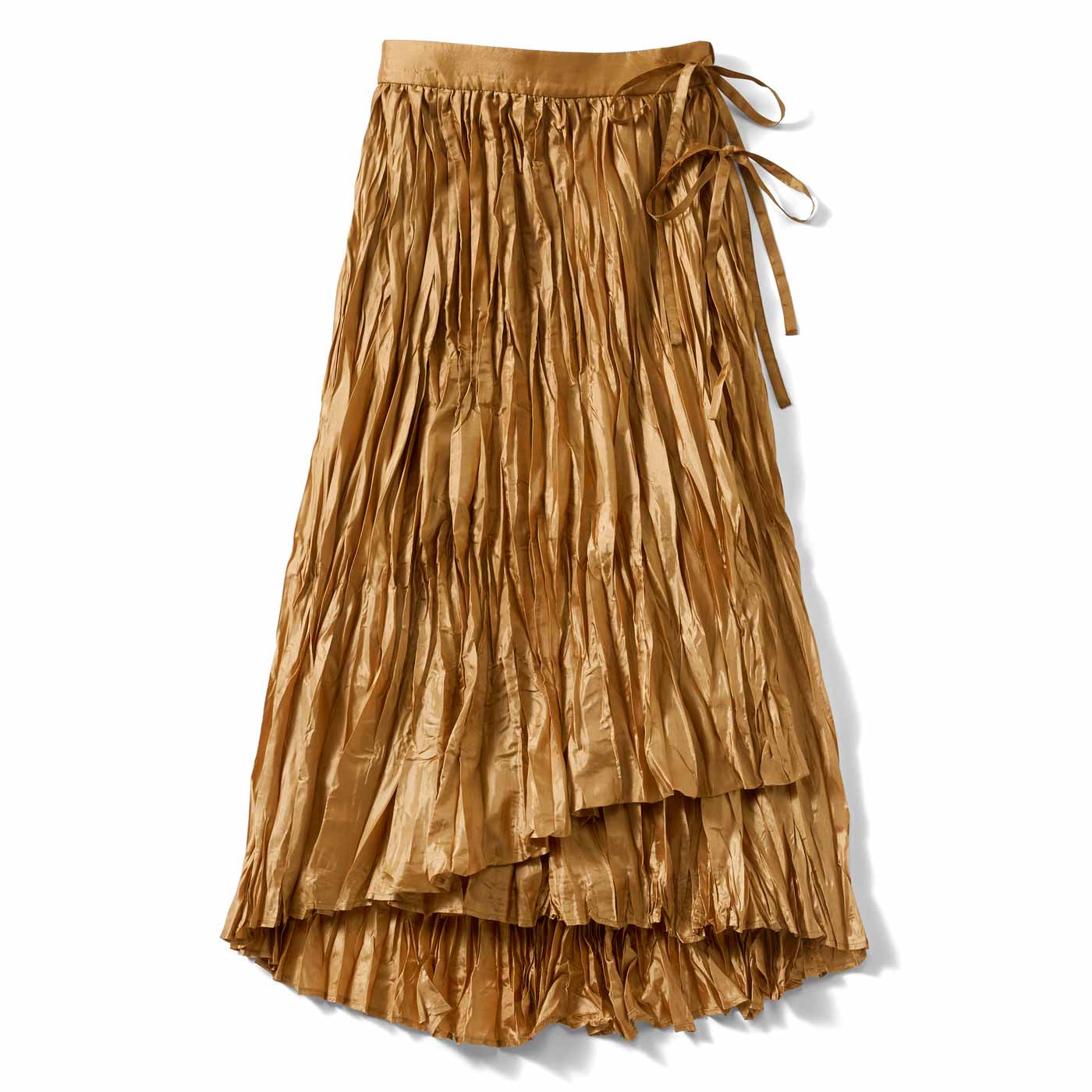 IEDIT|ワッシャーロングスカート〈イエロー〉ＩＥ