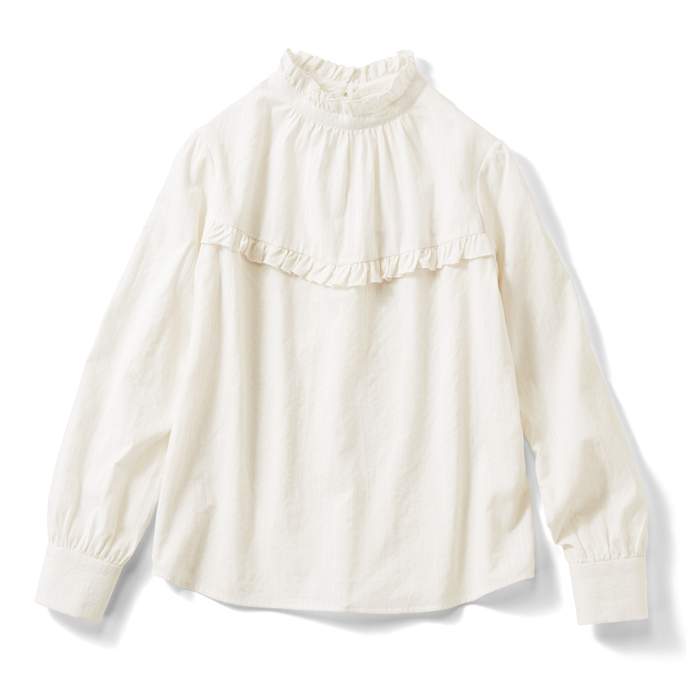 IEDIT|華やかフリルブラウス〈ホワイト〉ＩＥ