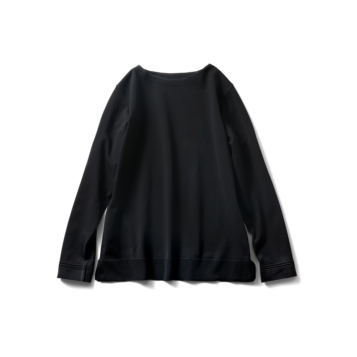 IEDIT|原着糸すっきりニット〈ブラック〉ＩＥ