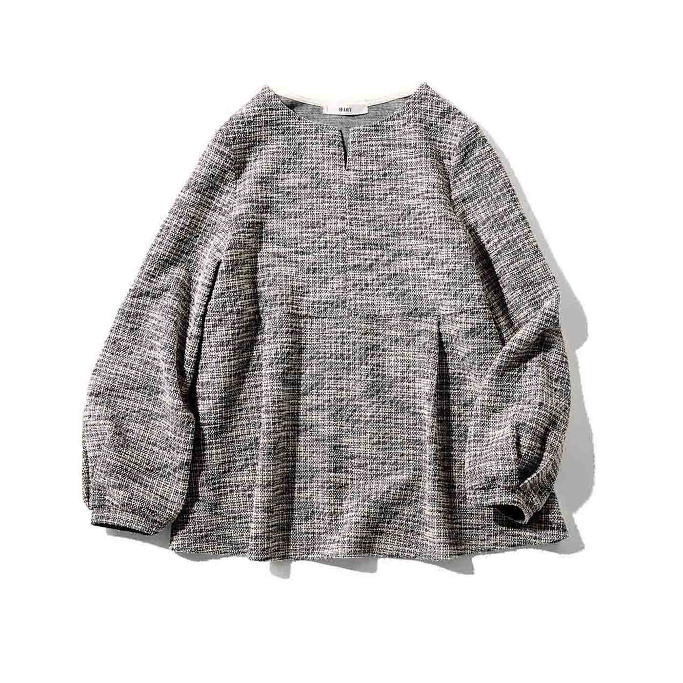 IEDIT|カットツイードトップス〈ブラック〉ＩＥ