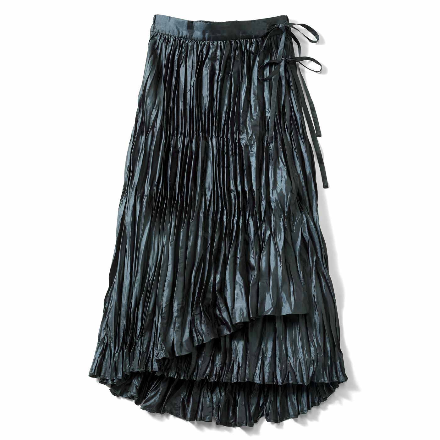 IEDIT|ワッシャーロングスカート〈グレー〉ＩＥ