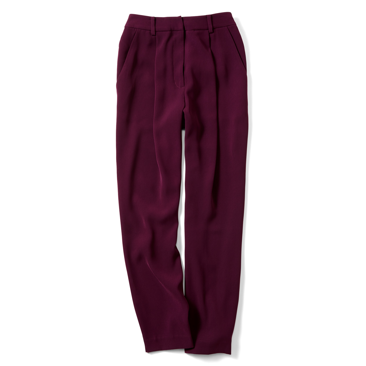 IEDIT|タックテーパードパンツ〈パープル〉ＩＥ