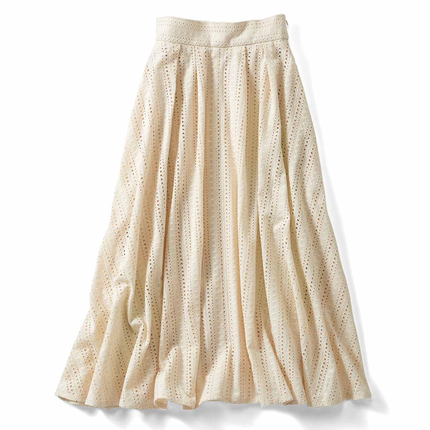 IEDIT|ボーラーレーススカート〈アイボリーベージュＩＥ