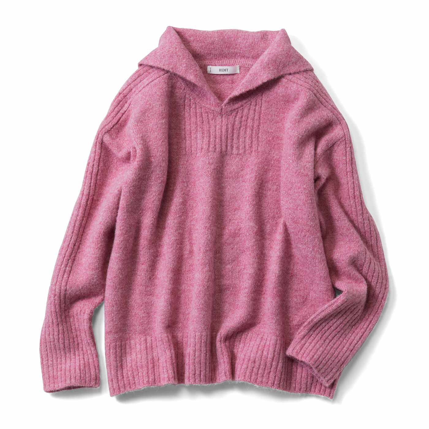 編み柄セーラーカラーニット〈ピンク〉ＩＥ