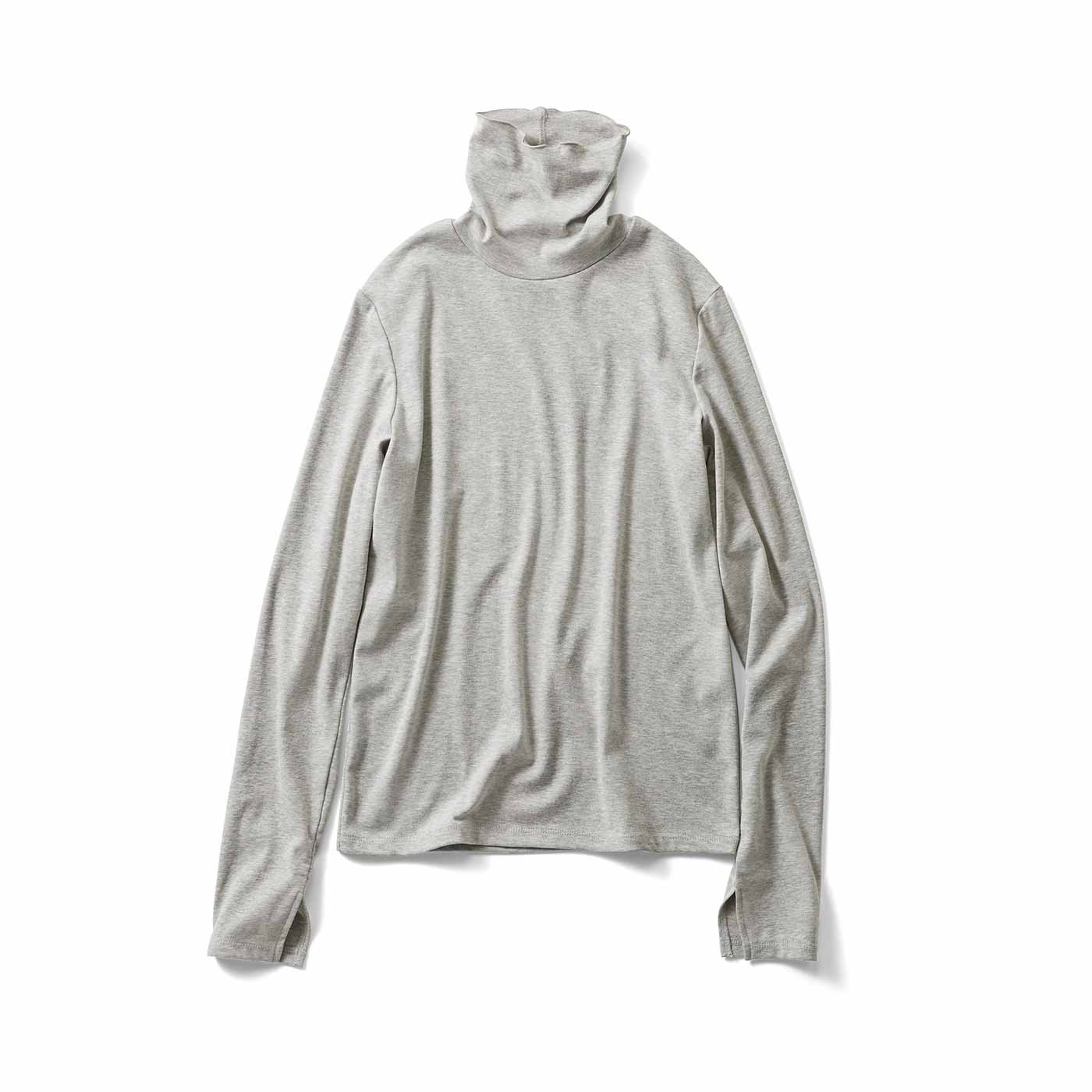 IEDIT|野々村さんタートルネックトップス〈杢グレー〉ＩＥ