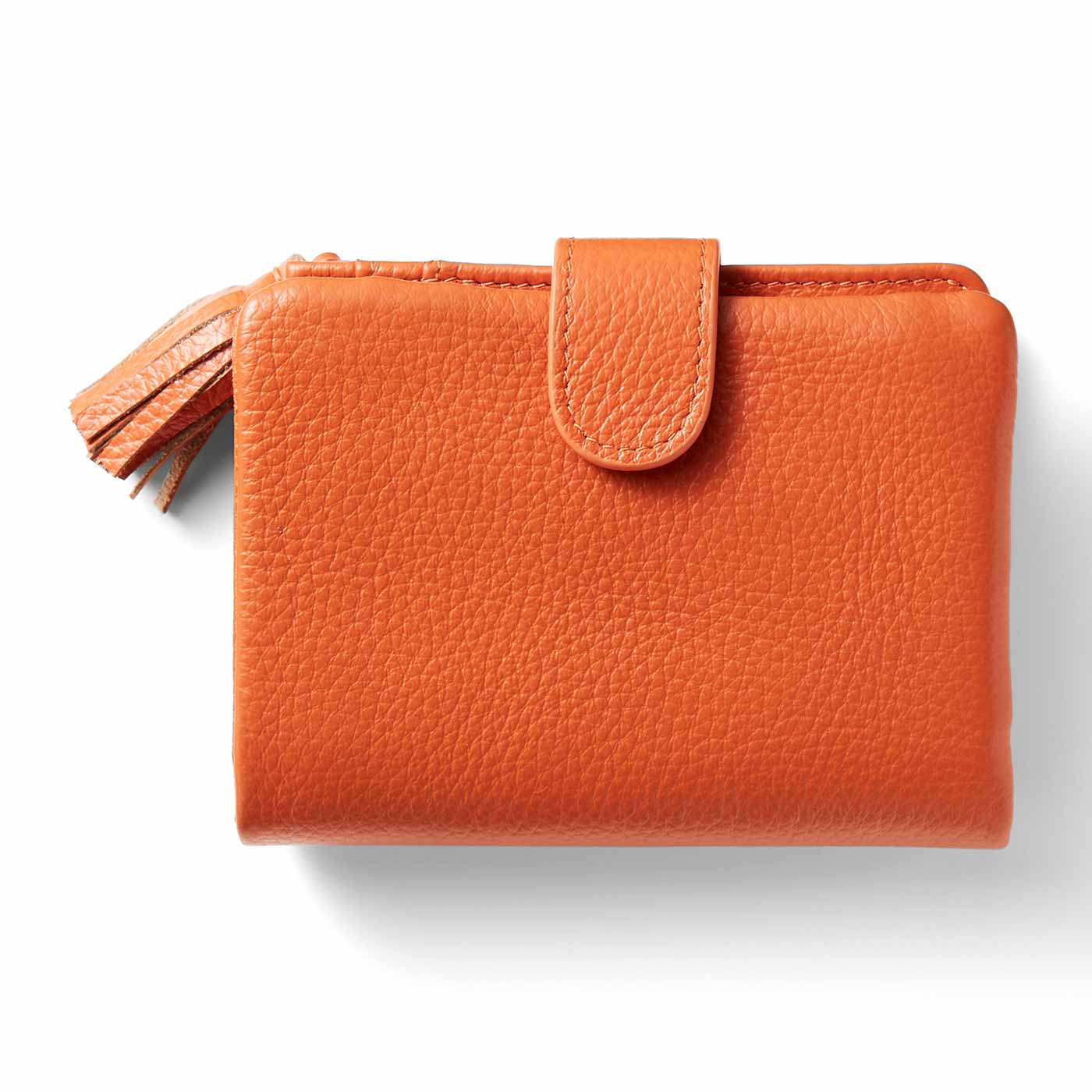 IEDIT|くったり本革二つ折り財布〈オレンジ〉ＩＥ