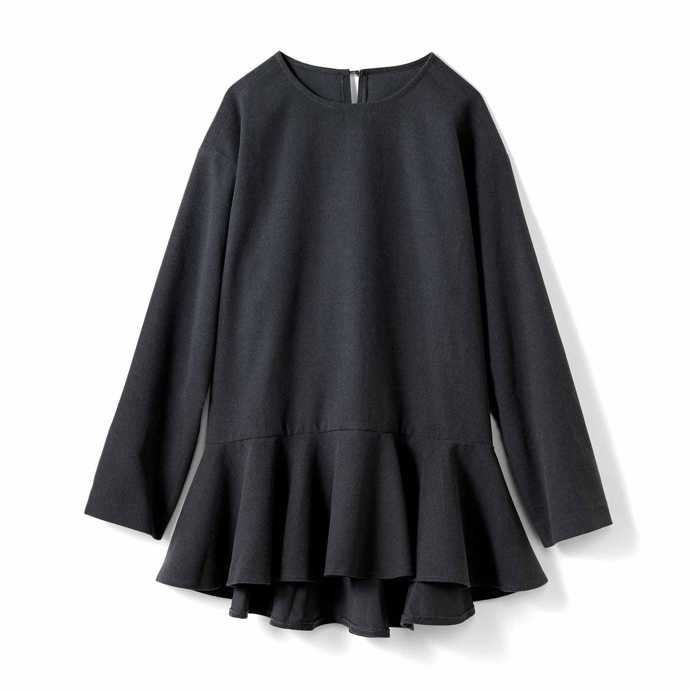 IEDIT|フレアーロングトップス〈チャコールグレー〉ＩＥ