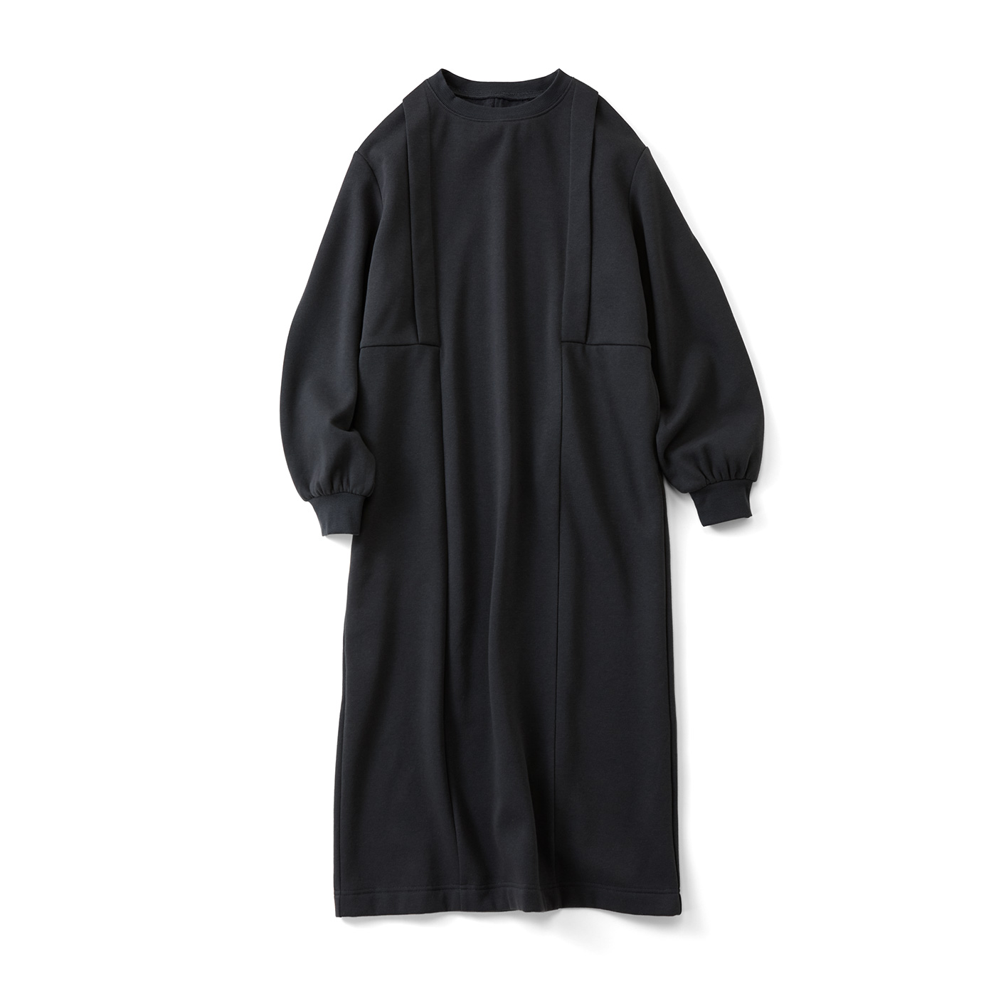 IEDIT|裏起毛タックワンピ〈グレー〉ＩＥ