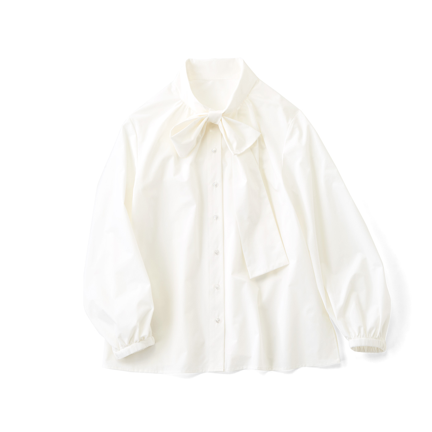 IEDIT|ボウタイブラウス〈ホワイト〉ＩＥ