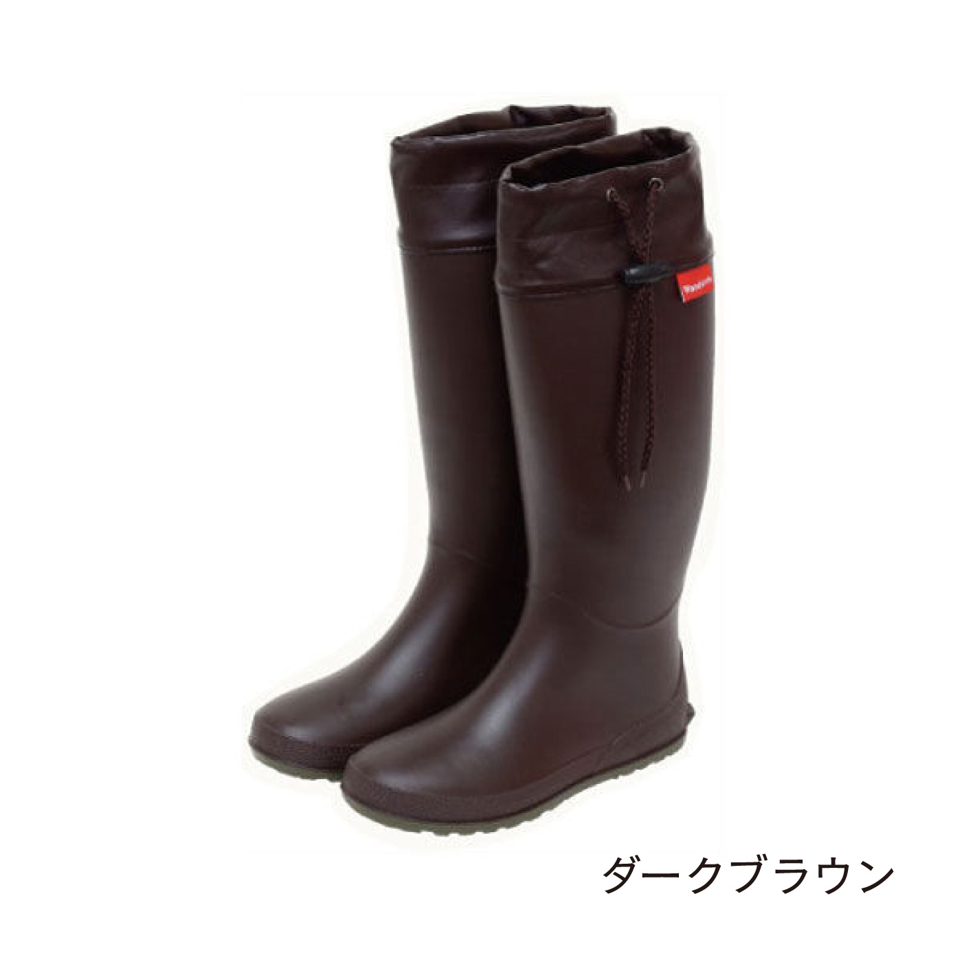 FELISSIMO PARTNERS|ワンデルン　折りたためるレインブーツ　Ｄブラウン