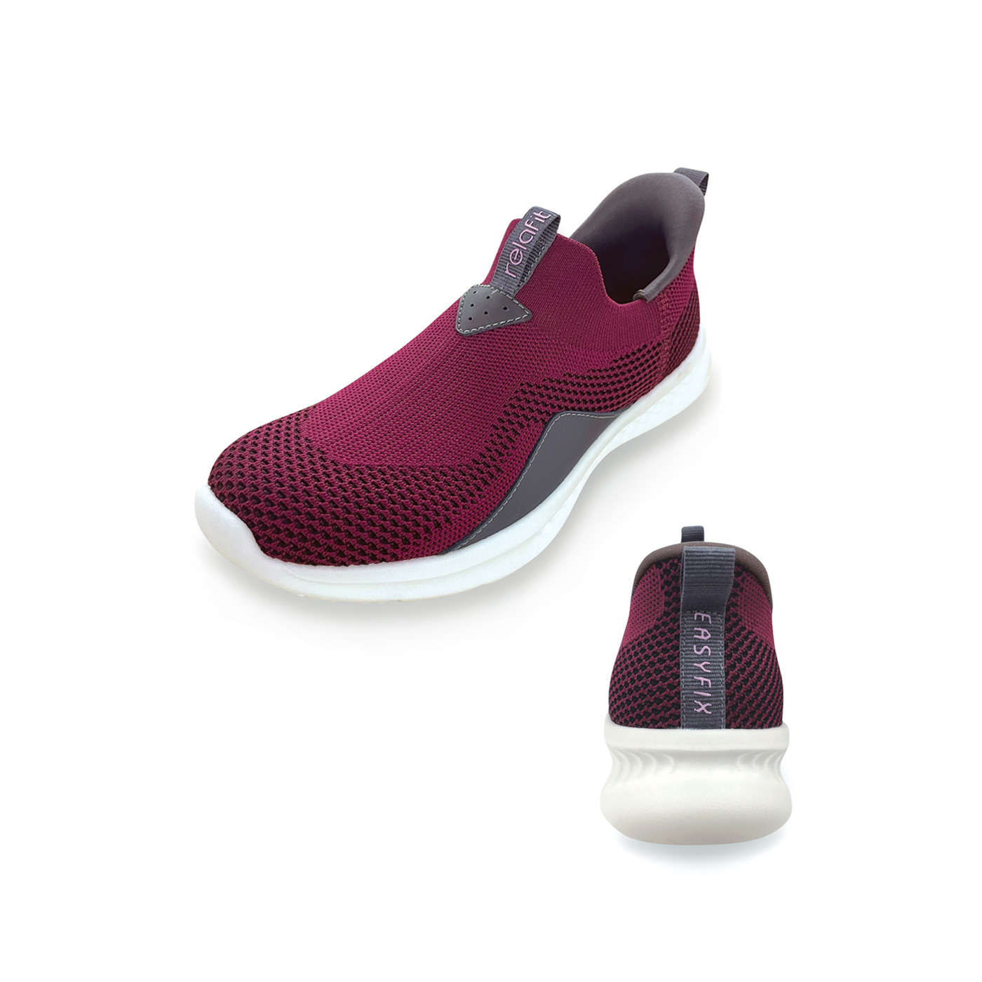 FELISSIMO PARTNERS|Ｒｅｌａｆｉｔ　二ットスニーカ〈ワインレッド〉