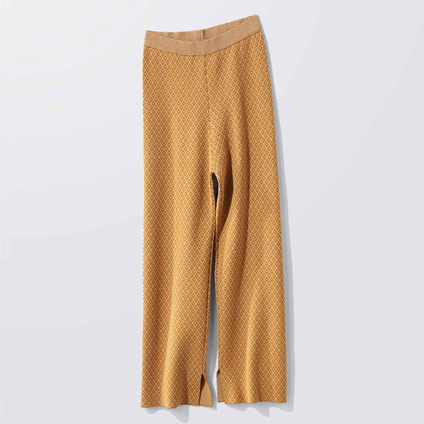 MEDE19F|ニットパンツ〈マスタード〉ＭＤ１９