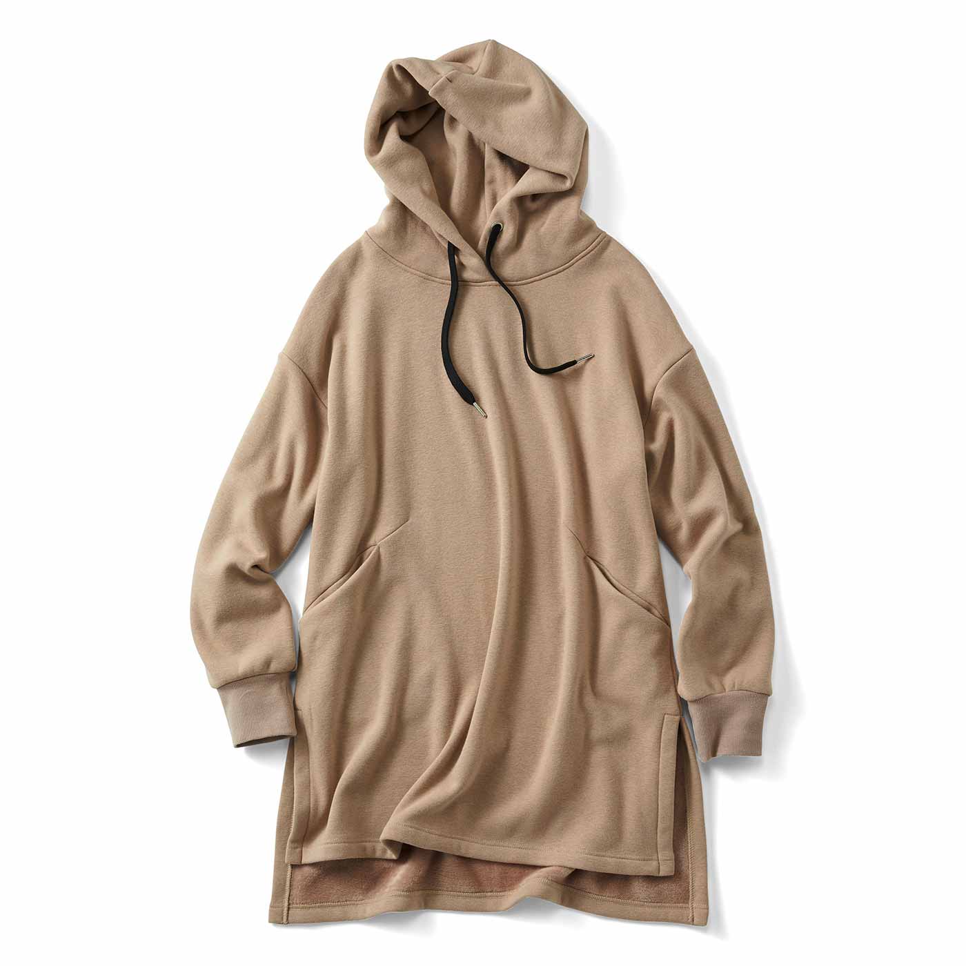 Live in  comfort|裏シャギーポケット付パーカチュニ〈ＢＥ〉リブイン