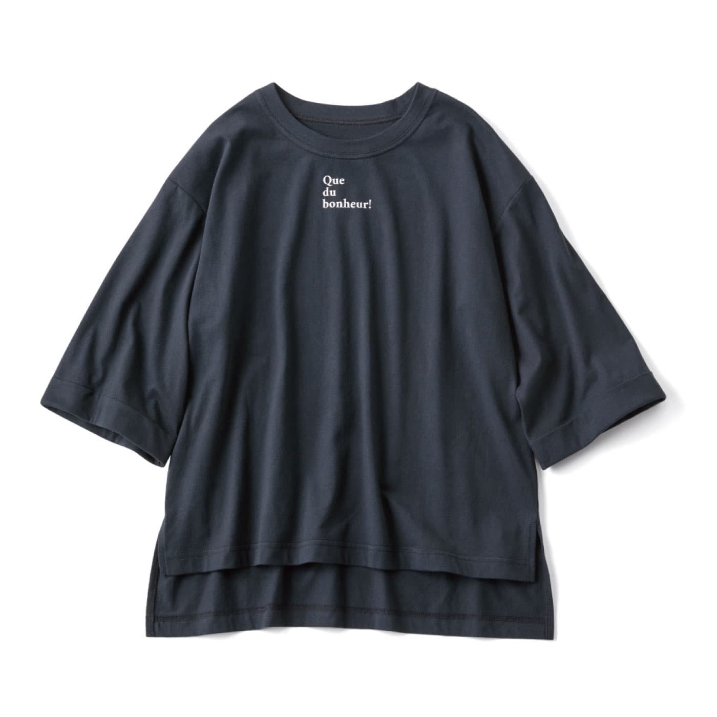 Live in comfort［リブインコンフォート］|ＬＬＣ六分袖コットンＴ〈ＢＫ〉リブイン