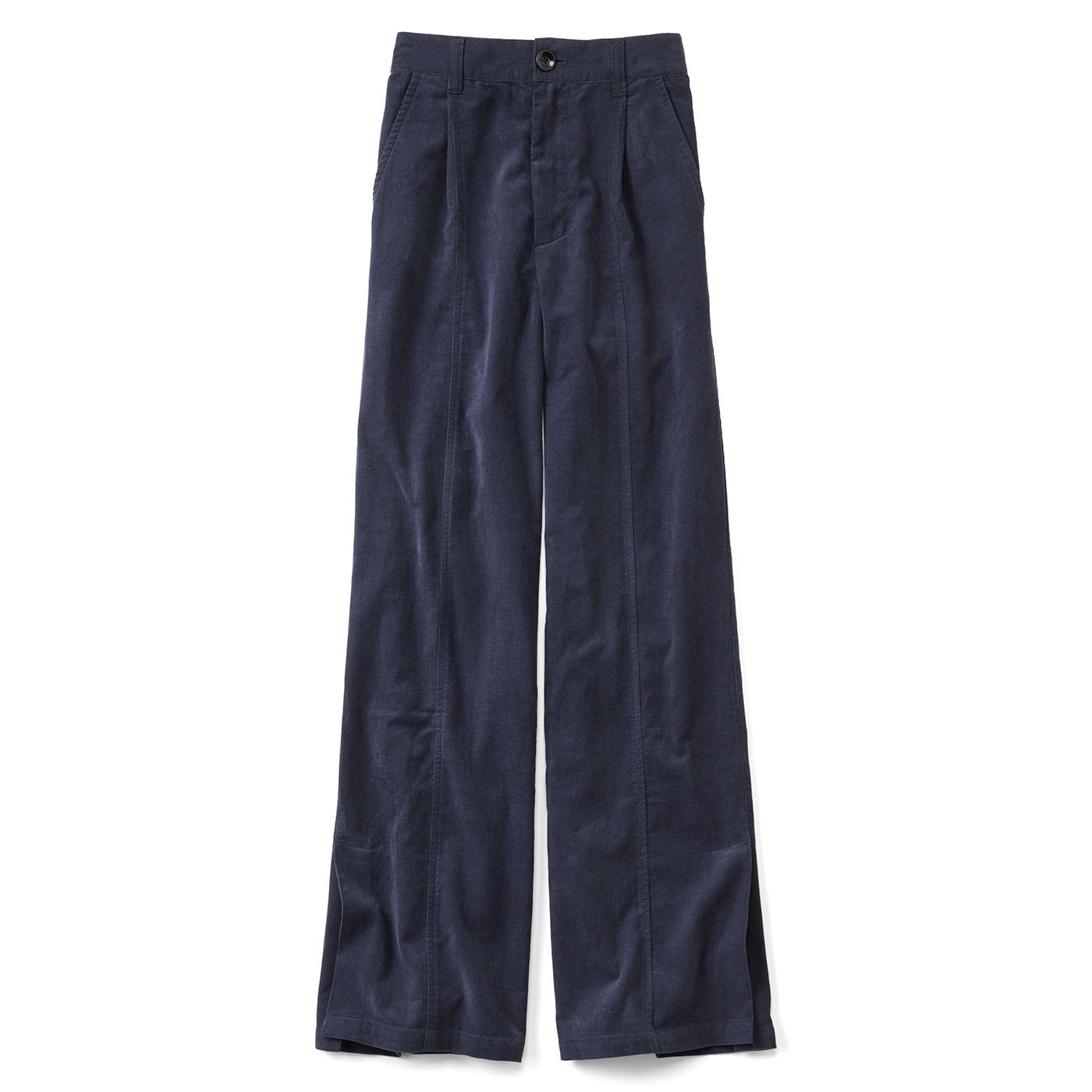 Live in  comfort|すそフレアー細コーデュロイパンツ〈ＮＶ〉リブイン