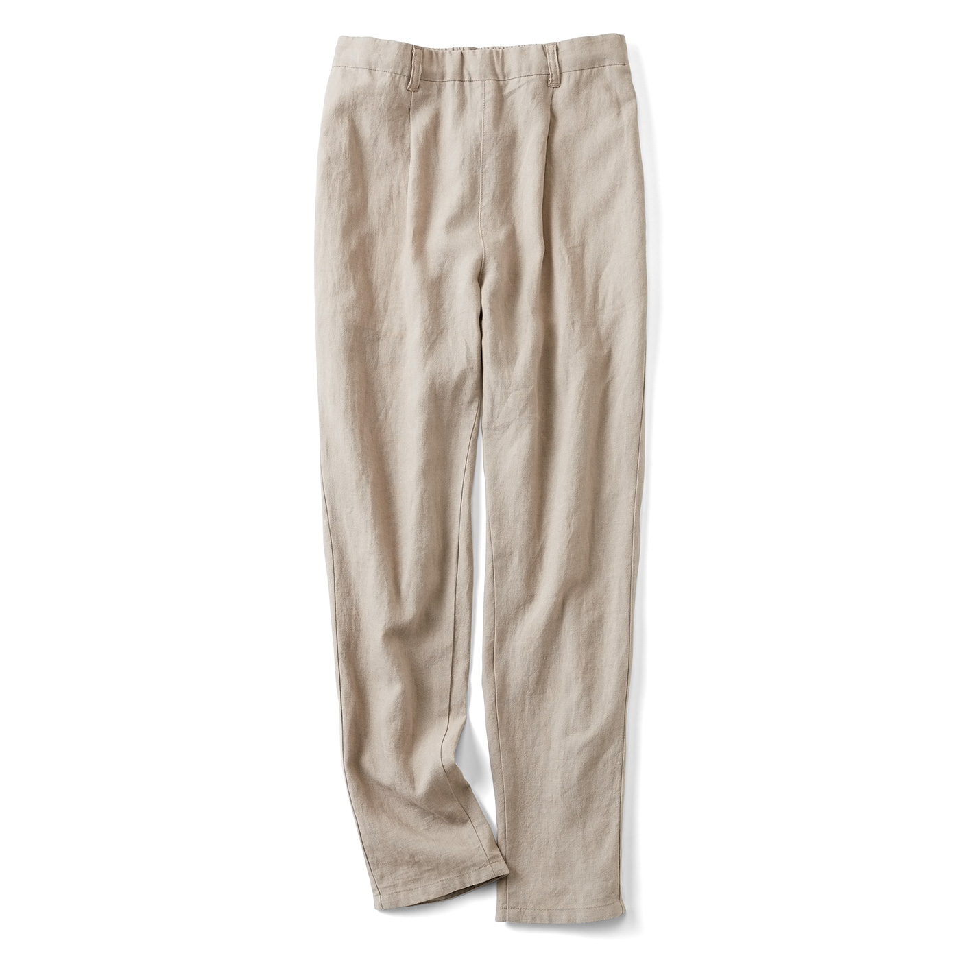 Live in  comfort|伸びる！麻混美脚テーパードパンツ〈ＢＥ〉リブイン