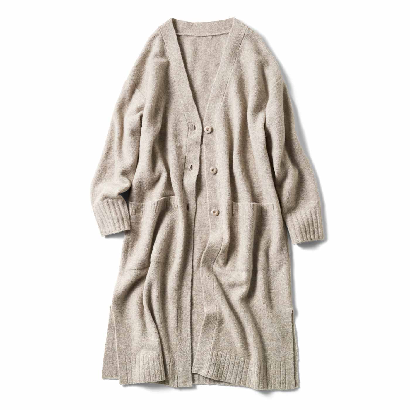 リブ イン コンフォート カーディガン以上コート未満！ 軽くてあったか ニットロングコーディガン｜Live in comfort[リブ イン  コンフォート]｜フェリシモ【公式通販】