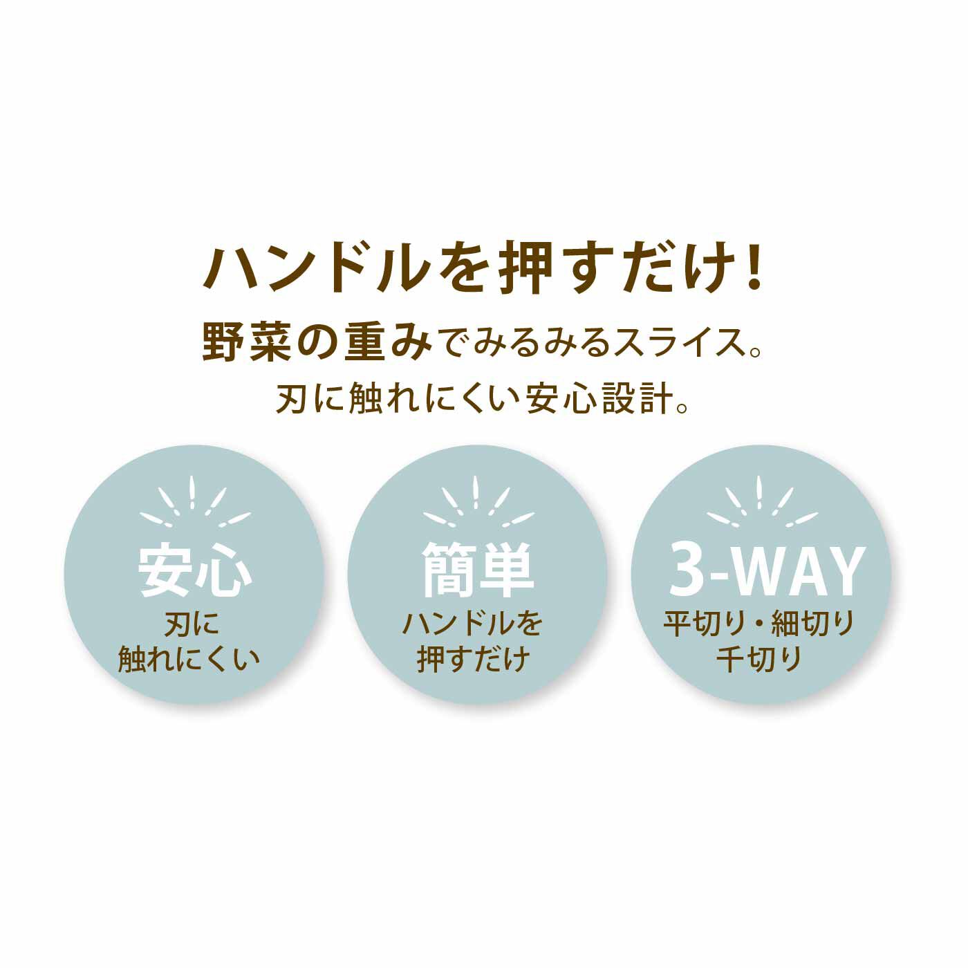 Ｔｏｆｆｙ　ハンドルを押すだけ　セーフティープッシュスライサー