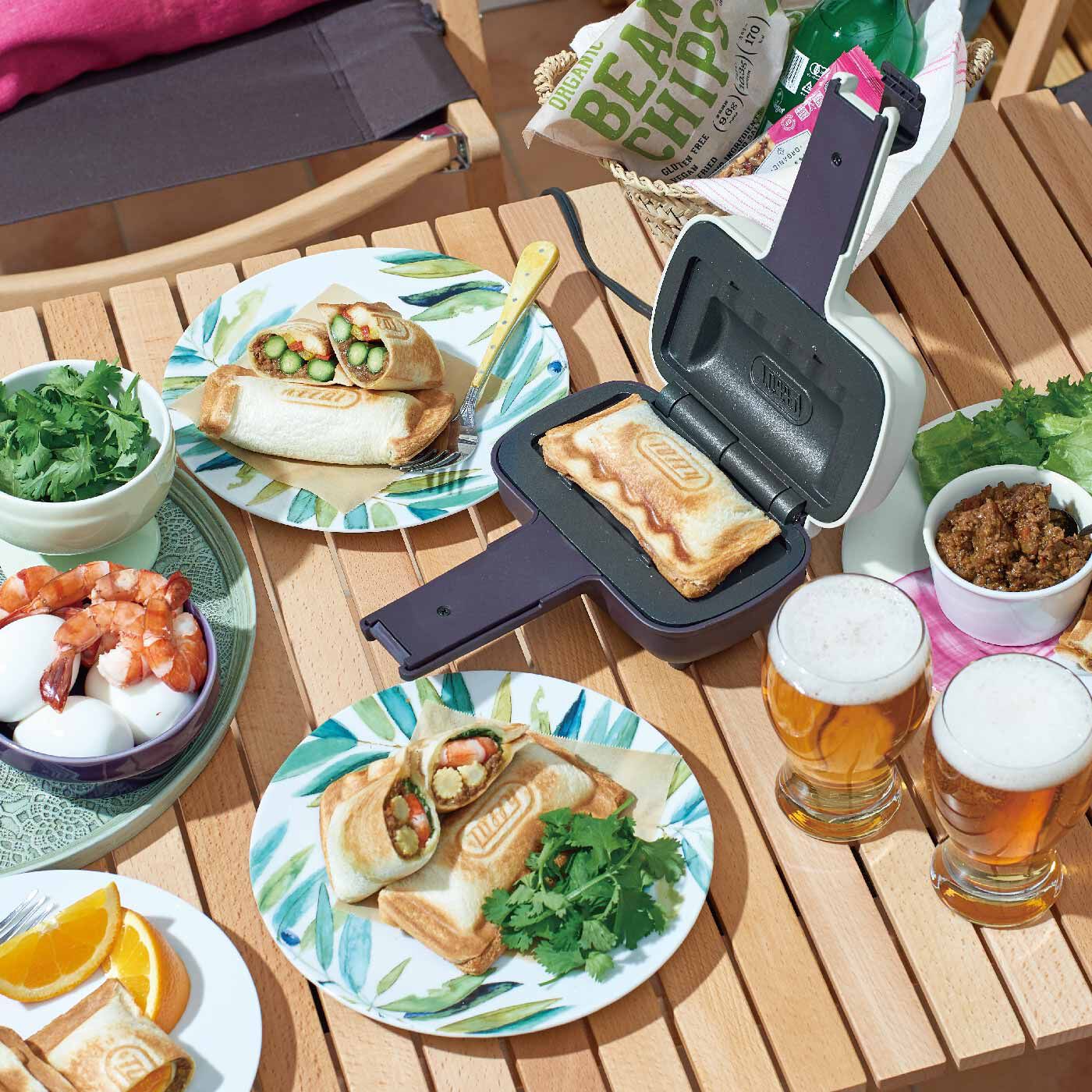 Ｔｏｆｆｙ　１枚の食パンで作れる！ハーフホットサンドメーカー