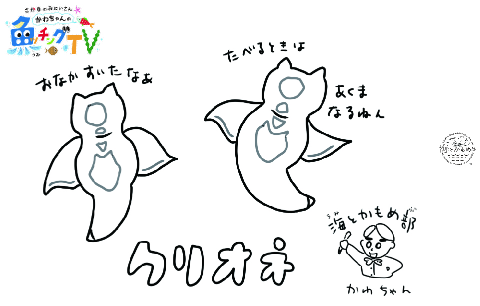 絵かき歌 かんたん クリオネの描き方レッスン 解説 ぬり絵付き 海とかもめ部