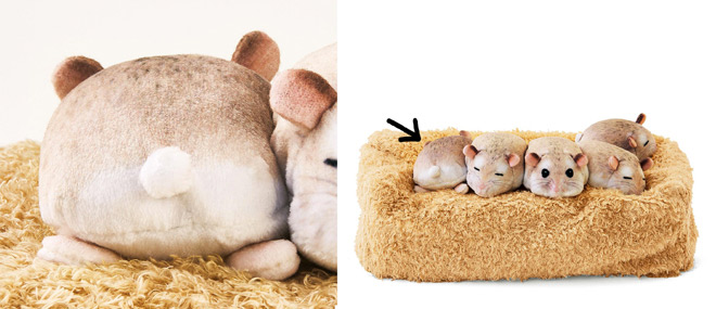 ぎゅうぎゅう集まって眠る ハムスターのボックスティッシュカバ 