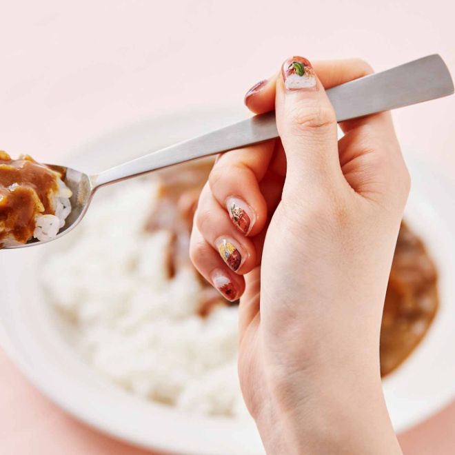 トッピングは自由自在 カレーライスのジェル風ネイルシール You More フェリシモ