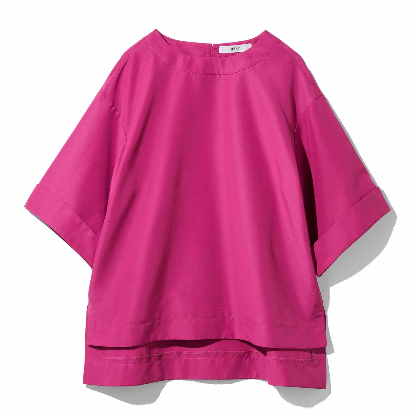IEDIT|袖口デザイン布はくプルオーバー〈ピンク〉ＩＥ